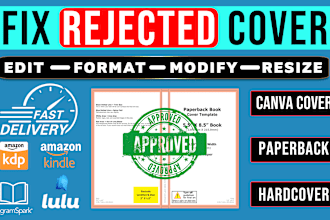 resize book cover, fix rejected cover, paperback cover, hardcover ingram spark,