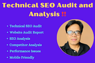 conduct technical SEO audits analyze the website and optimize for google ranking