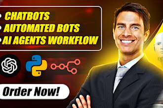 build ai automated bot software , chatbots, ai agents automations for you