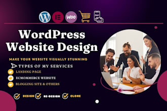 build wordpress website, clone or redesign website with elementor pro