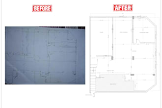 convert sketch, PDF, image to dwg autocad HD file precise quickly
