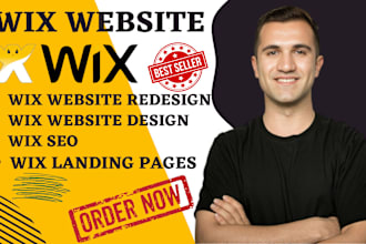 wix website, redesign wix website, design wix landing page wix design wix seo