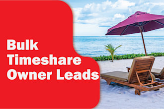 provide the best bulk timeshare leads list