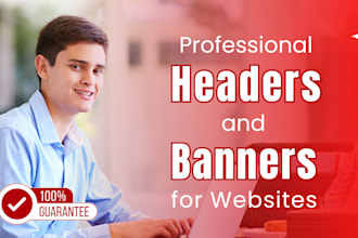 create website headers and banners design for you