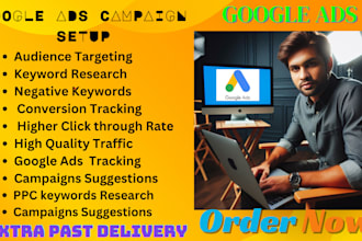 setup google ads search,display ads,performance max,video ads campaign