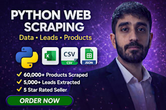 do python web scraping and export data to excel or CSV