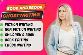 be your professional book and ebook writer , nonfiction romance KDP book writer