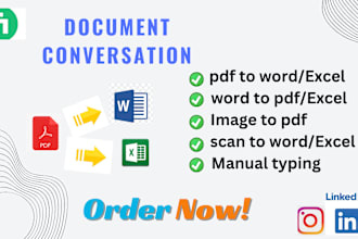 convert PDF to ms word or excel and any format