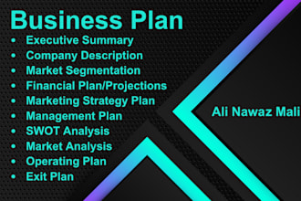 write an investor ready business plan and financial plan