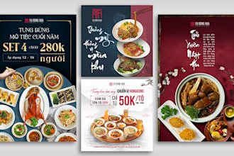 design eye catching posters for restaurants, bars, events