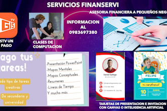 se realiza digitación de documentos, realización de tareas, tarjetas con ia