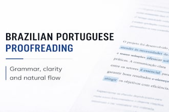 proofread and polish your brazilian portuguese text