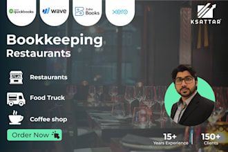 do bookkeeping for restaurants, coffee shops, food truck, bakery