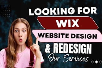 create wix landing page, wix website design or wix website redesign for you