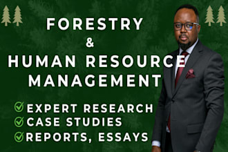 write forestry research and natural resource management reports