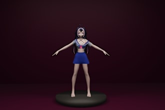 rig avatar, 3d character or anime model for vrchat or vtuber