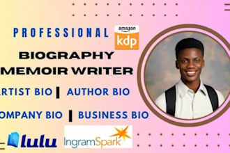 write professional biography, personal bio, company bio, business bio, and story