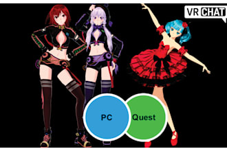 create anime avatar, nsfw avatar, 3d model, furry model, vrchat, vtuber