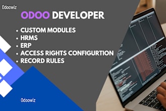 develop custom odoo modules and configure access rights