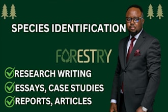 write forestry research and species identification analysis