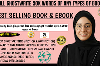 ghostwrite 50,000 words ebook as a ghost book writer and ghost ebook writer