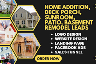 home addition leads deck porch sunroom patio basement refinishing remodel leads