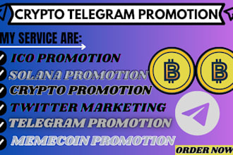 dominate crypto social media with professional telegram and twitter promotion