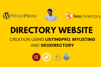 design directory website using listingpro or mylisting or any theme