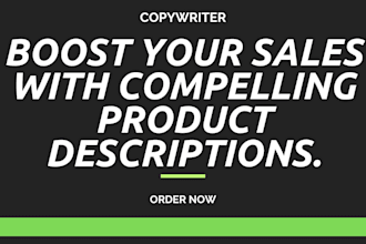 write product descriptions that sell