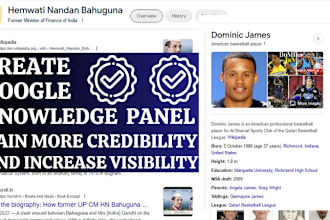 build approve google knowledge panel and knowledge graph for u or your company