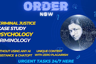 do urgent tasks of criminology, criminal justice, case study and psychology
