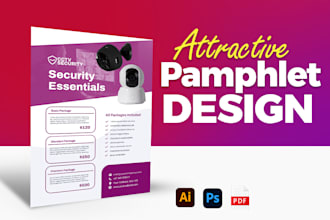attractive pamphlet design, sell sheet, and leaflet design