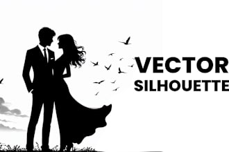 minimalist black and white vector silhouette