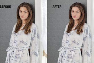 do newborn, maternity, family and model portrait photo retouching in photoshop