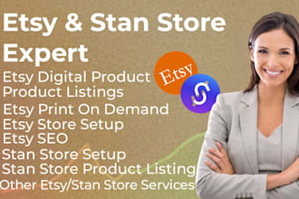setup and customize gumroad payhip store stanstore etsy digital products design