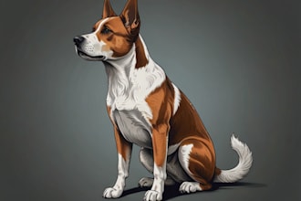 draw pet portrait vector line art