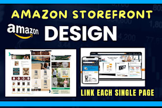 create amazon brand store or amazon storefront design, ebc a plus content