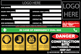 design your construction site banner