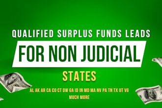 find non judicial state lists for surplus funds