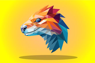 design origami or geometric line business logo in 24 hours