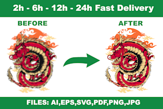 do vectorize image recreate redraw logo to vector file