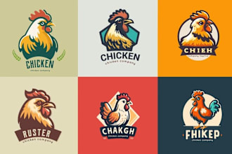chicken mascot logo high quality express delivery in 2 day