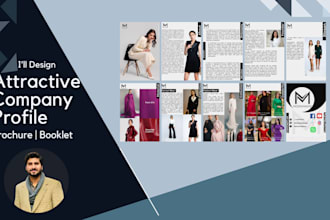 design attractive company profile brochure and brand booklet