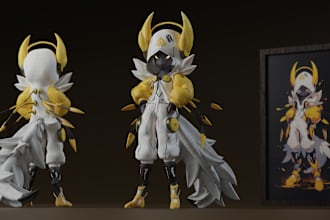 make 3d anime character with rig