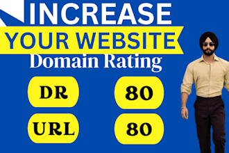 increase domain rating website seo ahrefs dr 80 url 80 domain authority 30