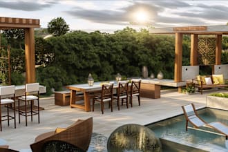model 3d architecture interior ,landscape ,exterior design in sketch up