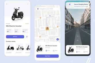 develop e scooter app, e bike app, e scooter station app