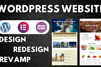 design, redesign and revamp wordpress website using  elementor