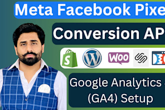 fix or setup meta facebook pixel, conversion API, ga4, shopify, wordpress, GTM