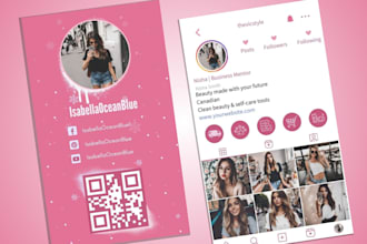 design instagram business card with qr code
